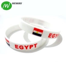 Egypt Embossed Silicone Flag Wristbands Bracelet